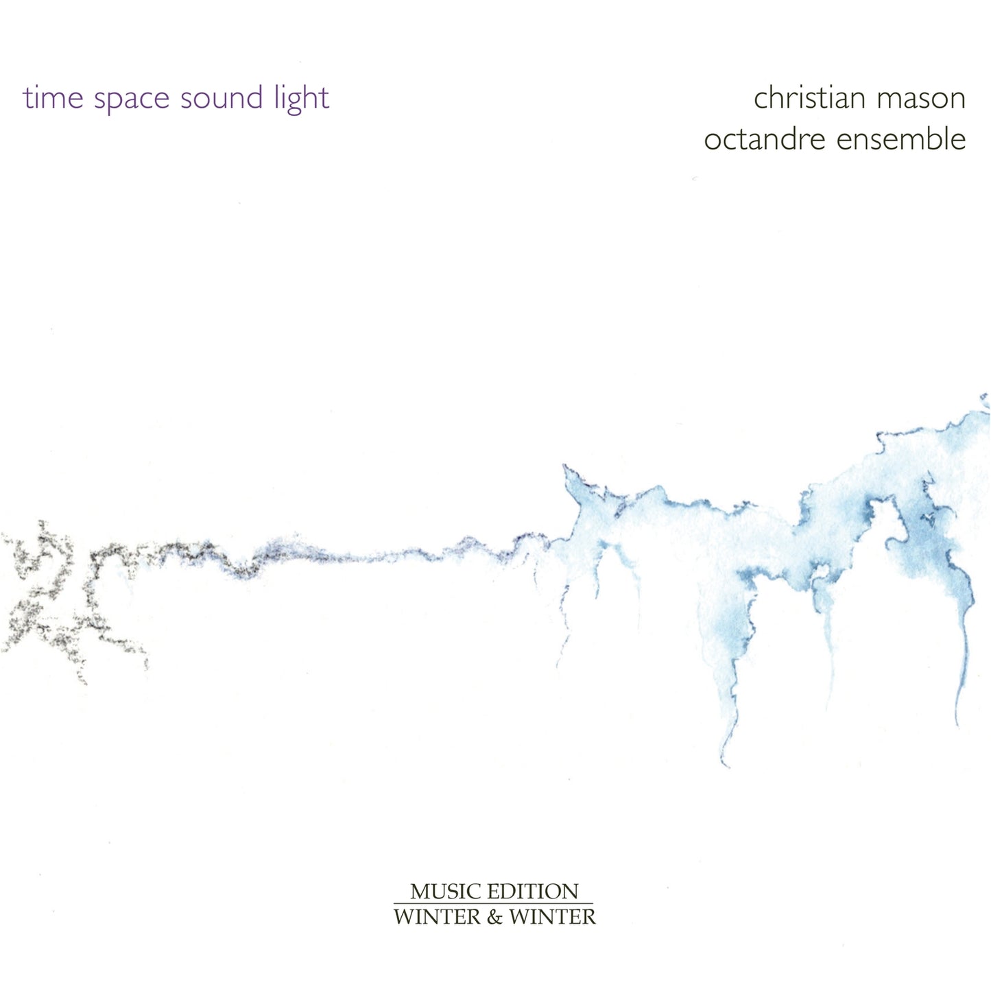 CD cover with abstract blue watercolor and text: “Octandre Ensemble.”
