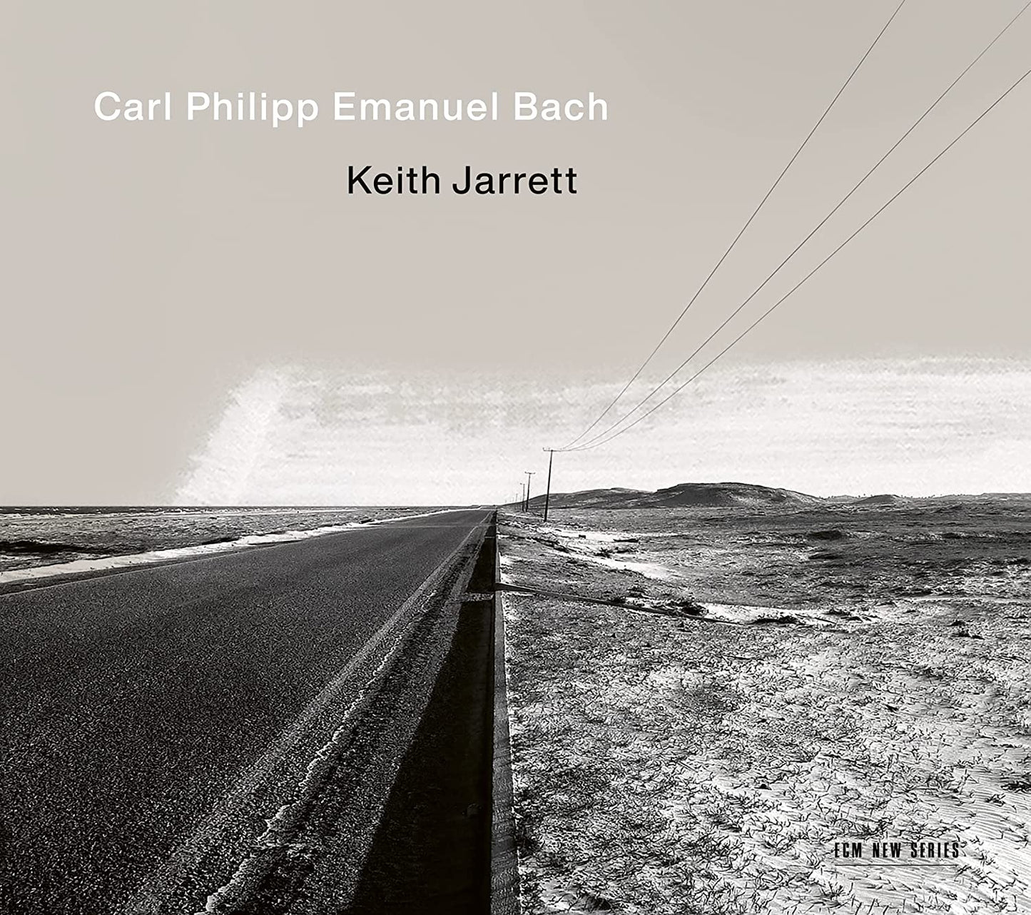CD cover: road receding into a bleak, monochrome landscape.