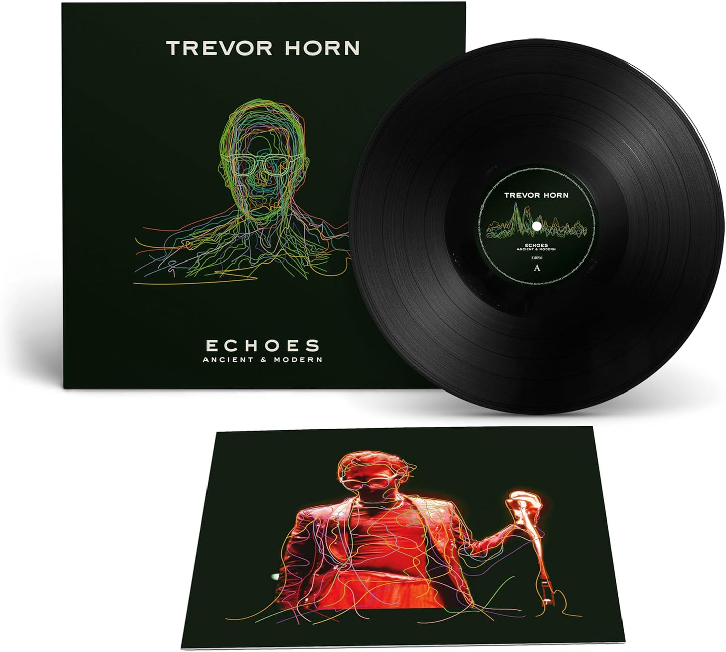 Vinyl record for Trevor Horn’s “ECHOES ¿ ANCIENT & MODERN” album, with artwork.