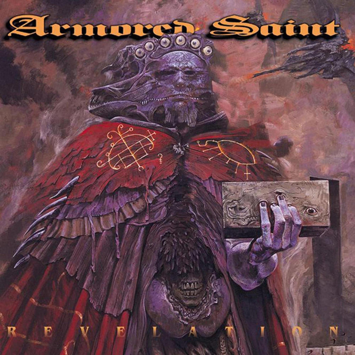 Album cover for Armored Saint’s “Revelation” featuring a figure in ornate armor.