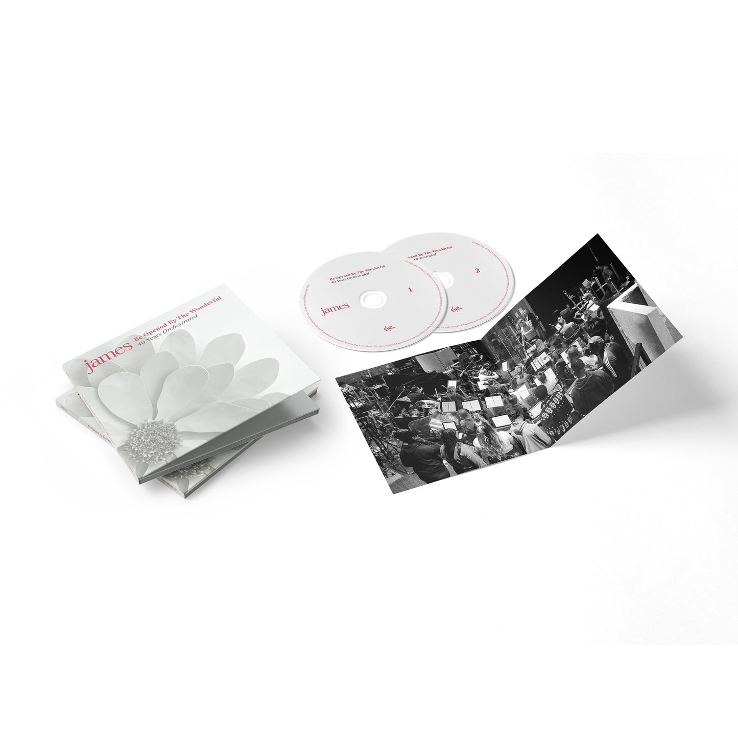 James "Be Opened By The Wonderful" double CD in jewel case, white cover.