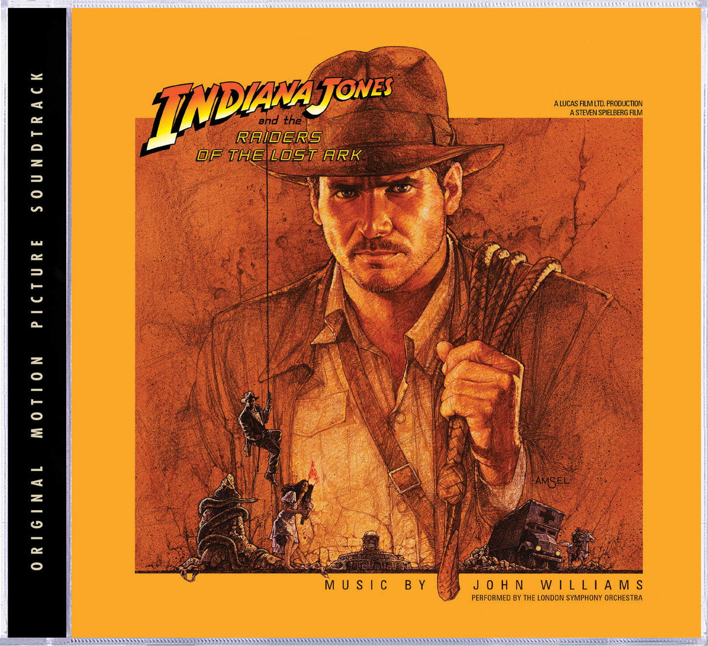 CD cover for "Indiana Jones Raiders of the Lost Ark" soundtrack by John Williams.