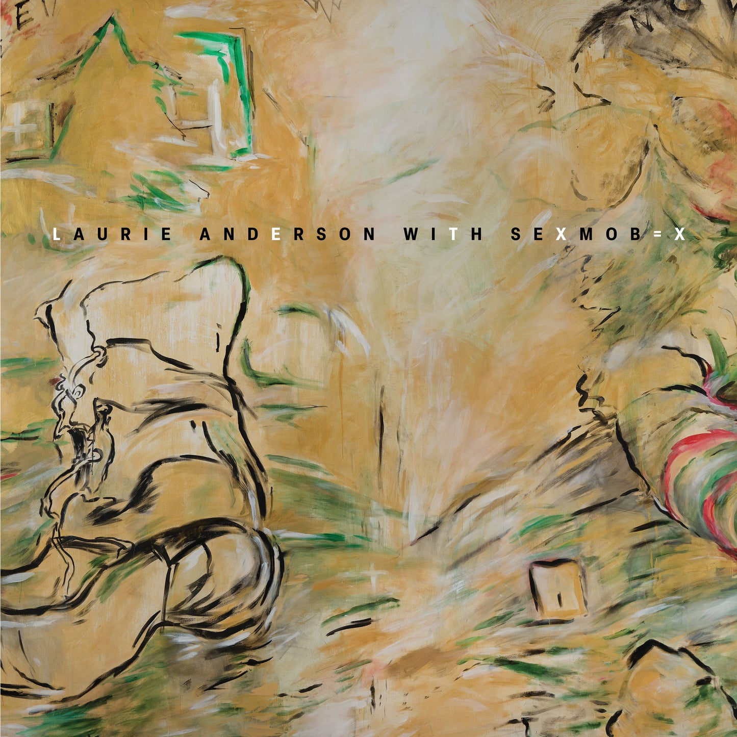 CD cover: abstract painting with figures and text “Laurie Anderson & Sexmob”.