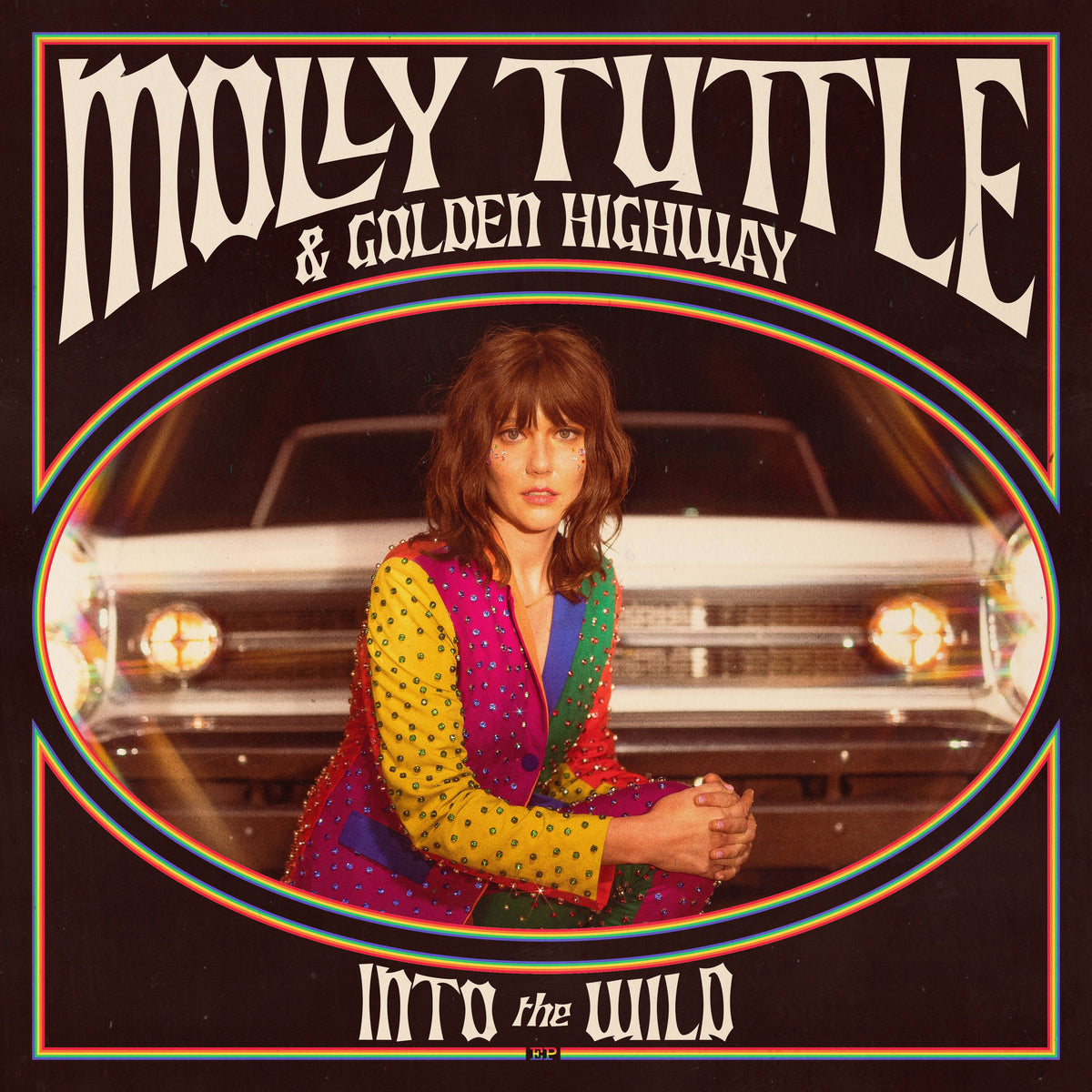 Molly Tuttle album cover featuring a portrait in front of a car.