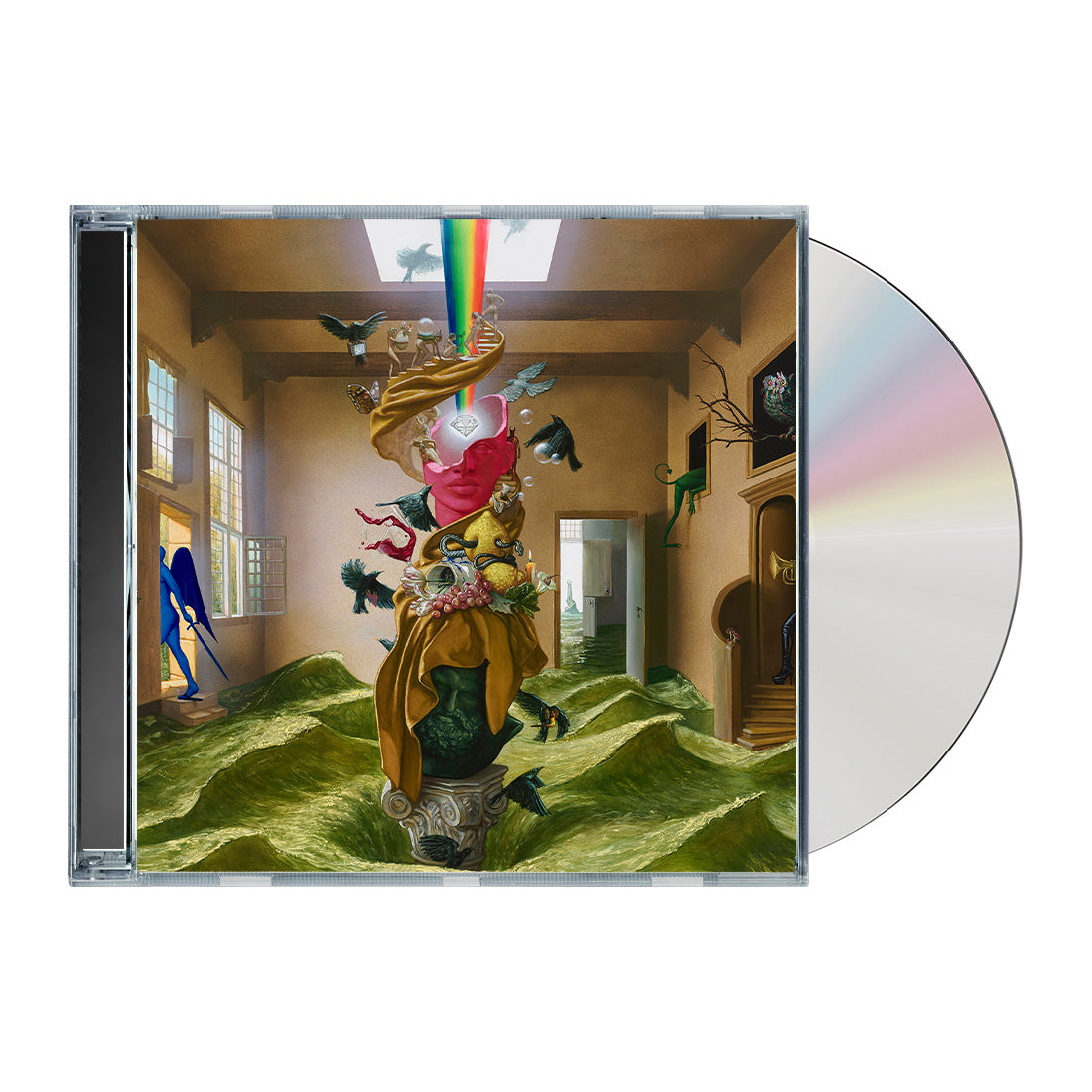 Foster The People “Paradise” CD case with surreal, colorful artwork.