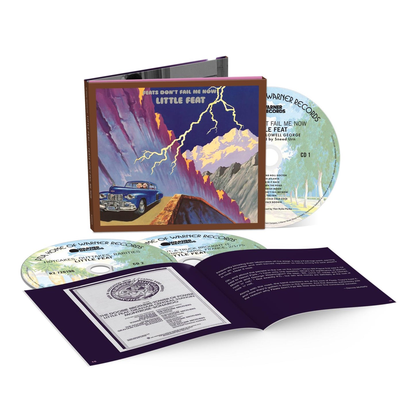 Little Feat “Feats Don’t Fail Me Now” CD packaging with booklet and discs.