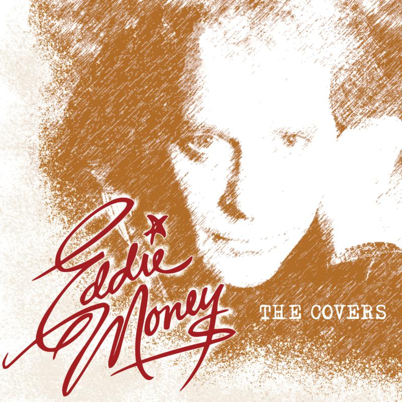 Eddie Money album cover, "The Covers," with textured brown and white design.
