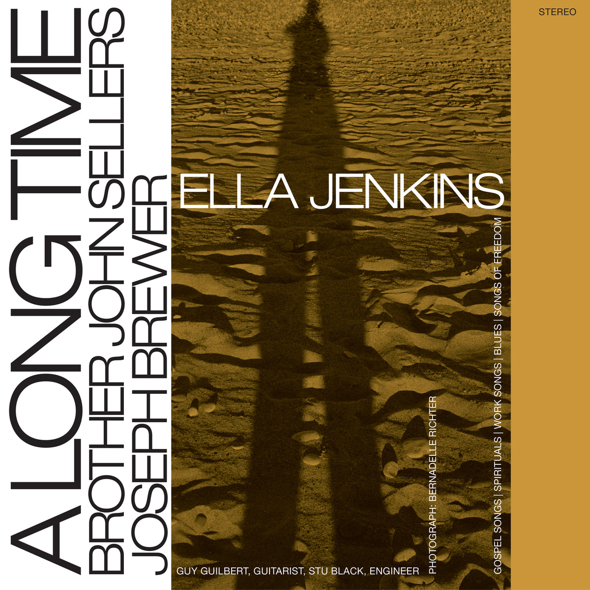 Vinyl record cover: "Ella Jenkins - A Long Time to Freedom" with portrait.