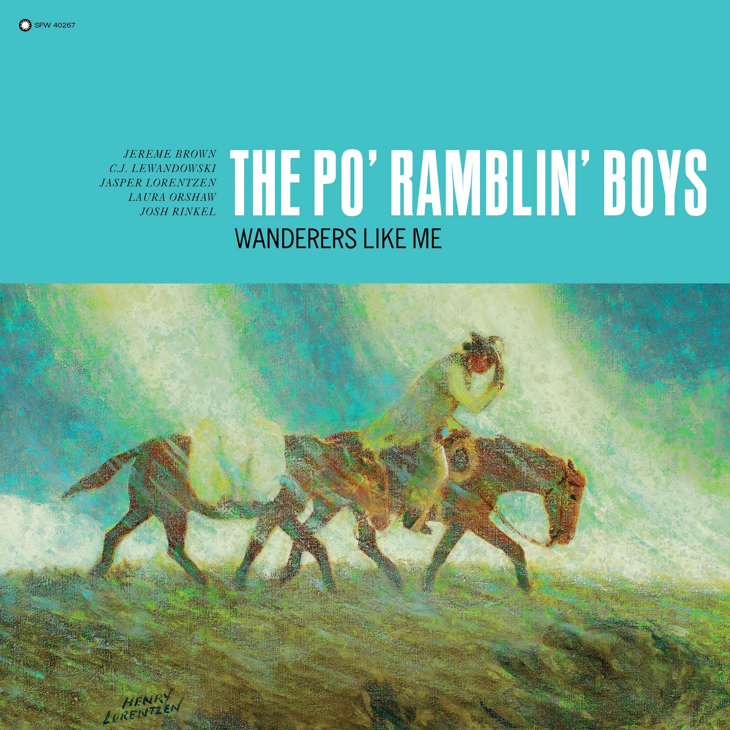 CD cover for The Po Ramblin Boys’ “Wanderers Like Me” with painted figures.