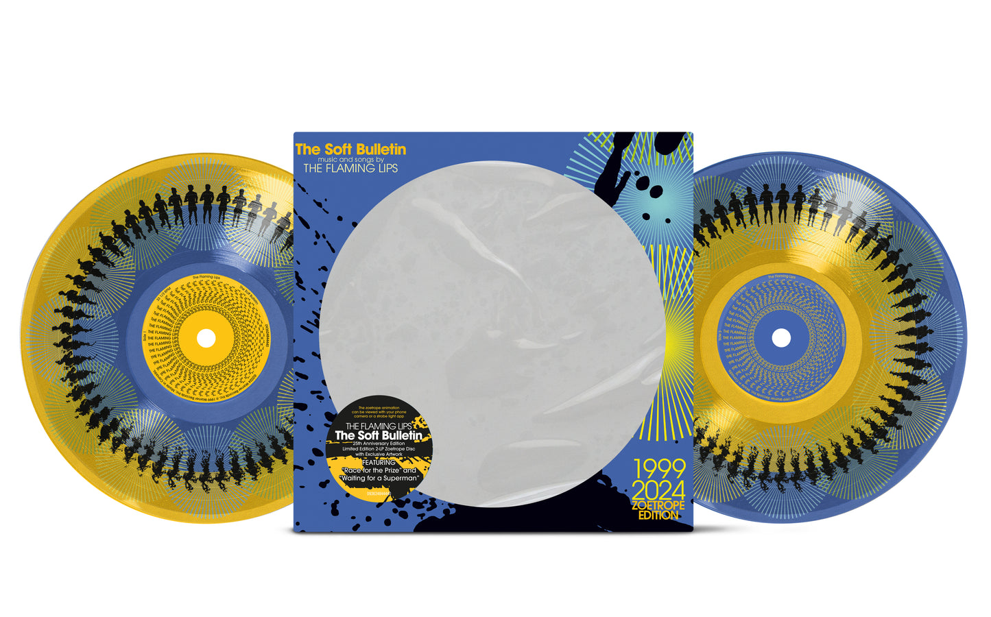 Yellow and blue vinyl records for The Flaming Lips’ “The Soft Bulletin.”