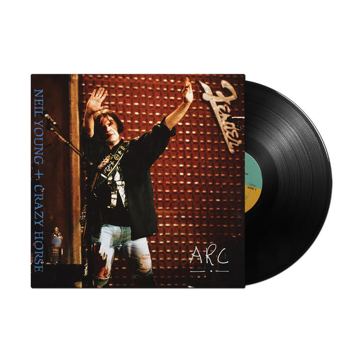 Neil Young & Crazy Horse “ARC” vinyl record with a performer image.
