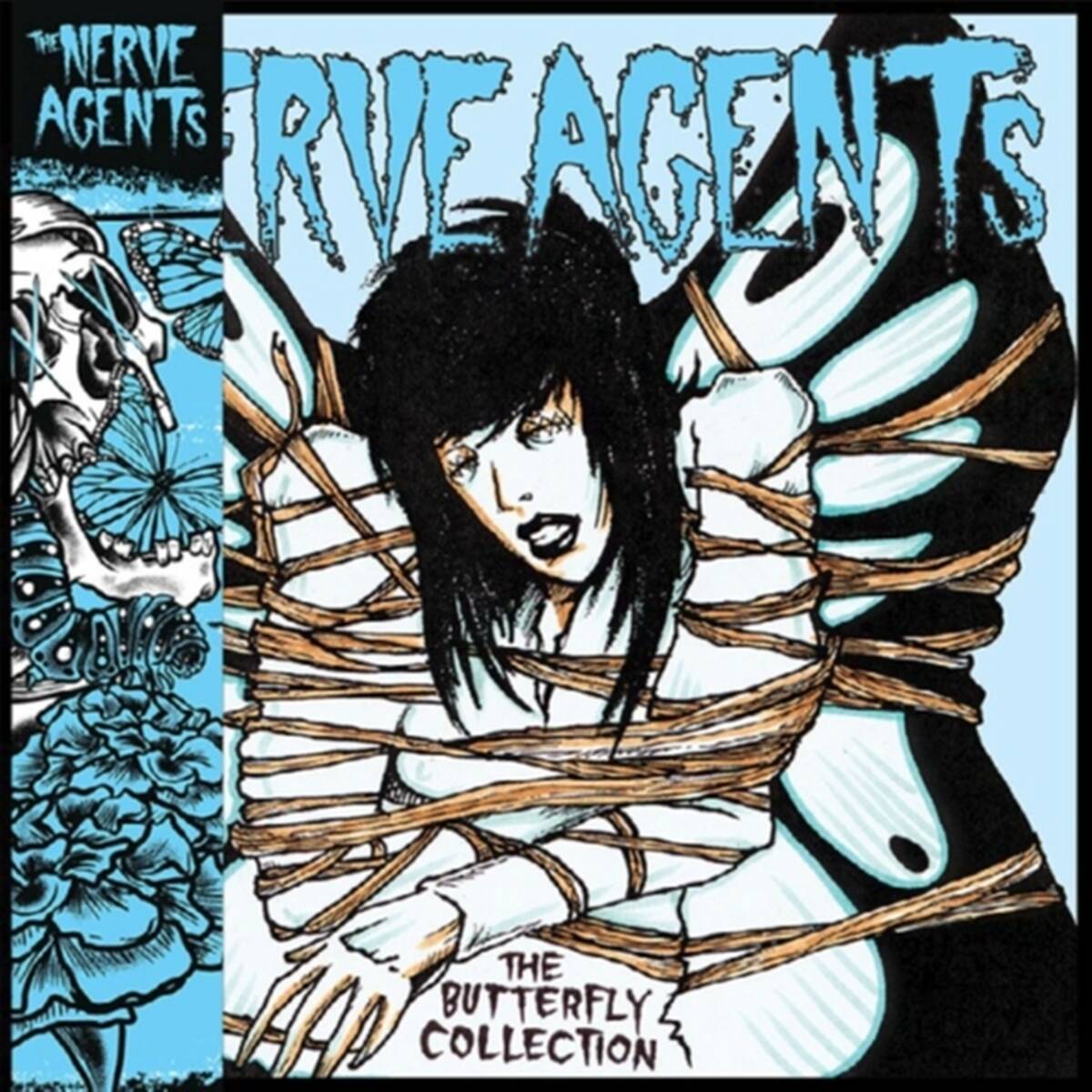 Blue vinyl record of Nerve Agents’ “The Butterfly Collection” deluxe edition.