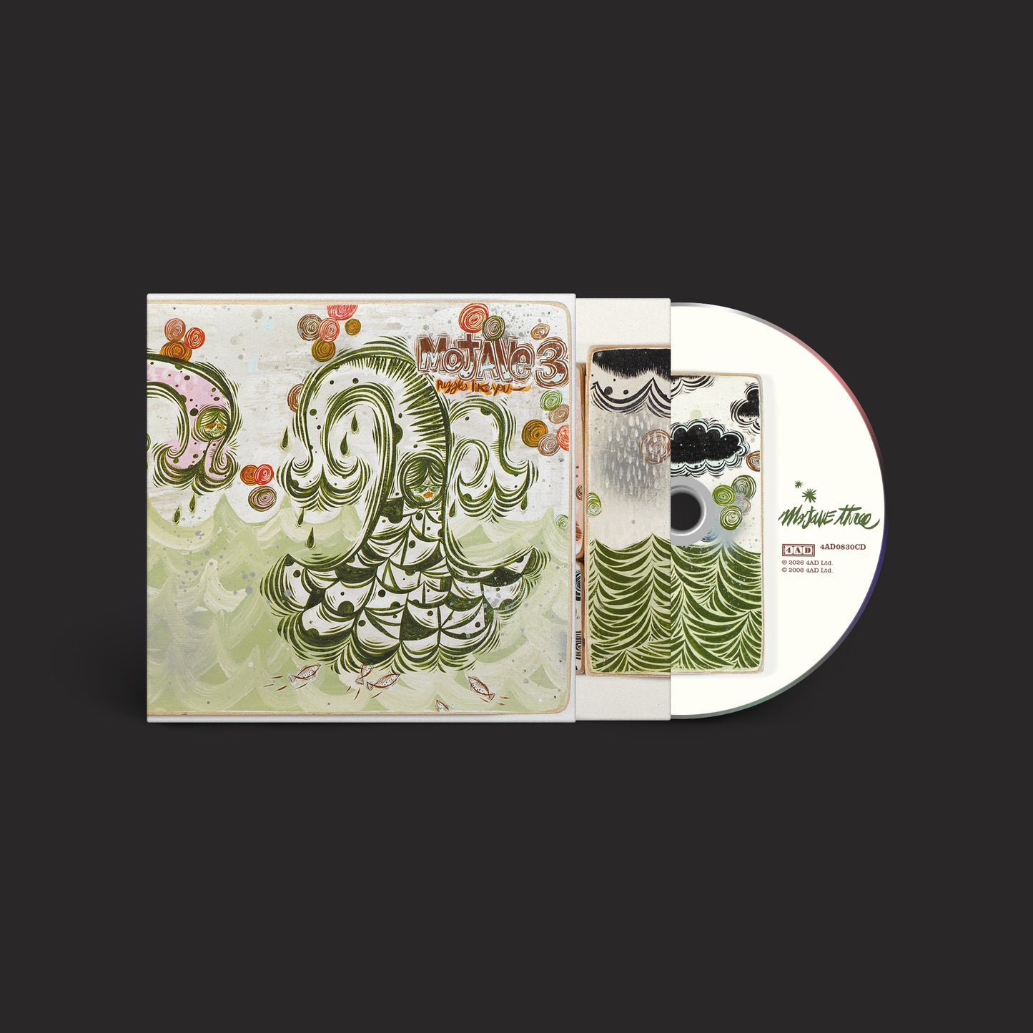 Mojave 3 “Puzzles Like You” CD, open case with floral design.