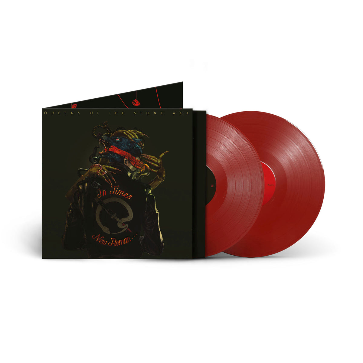 Queens of the Stone Age red vinyl 2LP with ornate cover art.