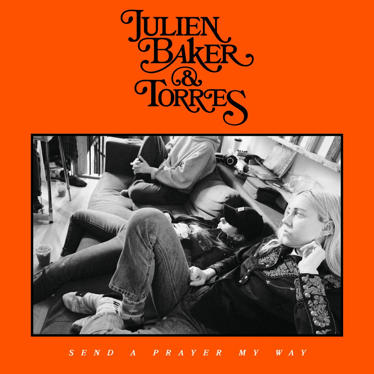 CD cover: Julien Baker & TORRES, black and white photo of two women.