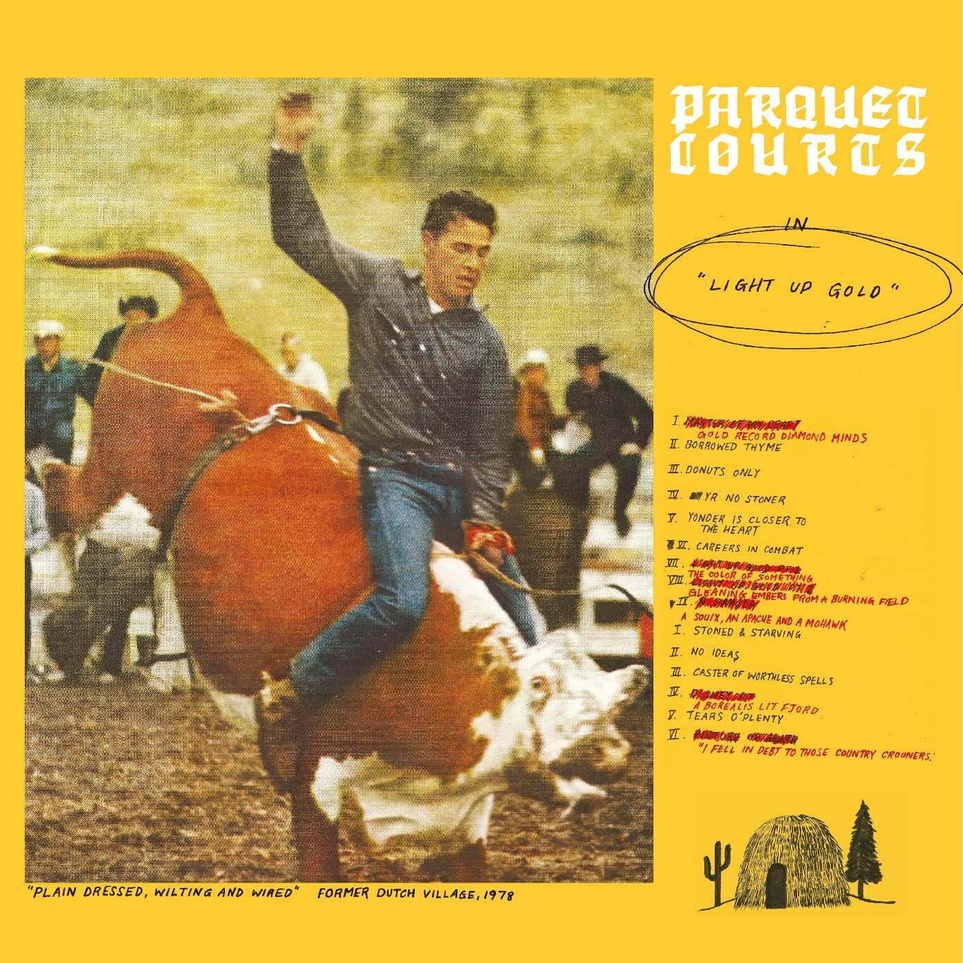 CD cover for Parquet Courts’ “Light Up Gold” featuring a blurred figure.