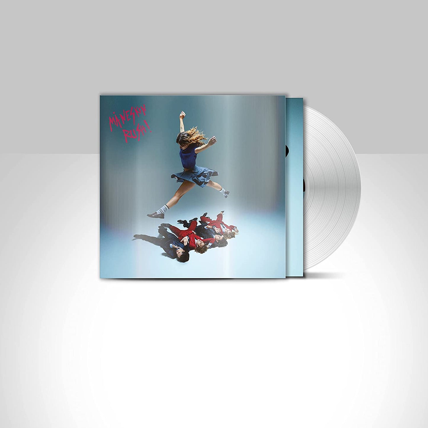 Måneskin “RUSH!” vinyl LP with cover art of figures in motion.