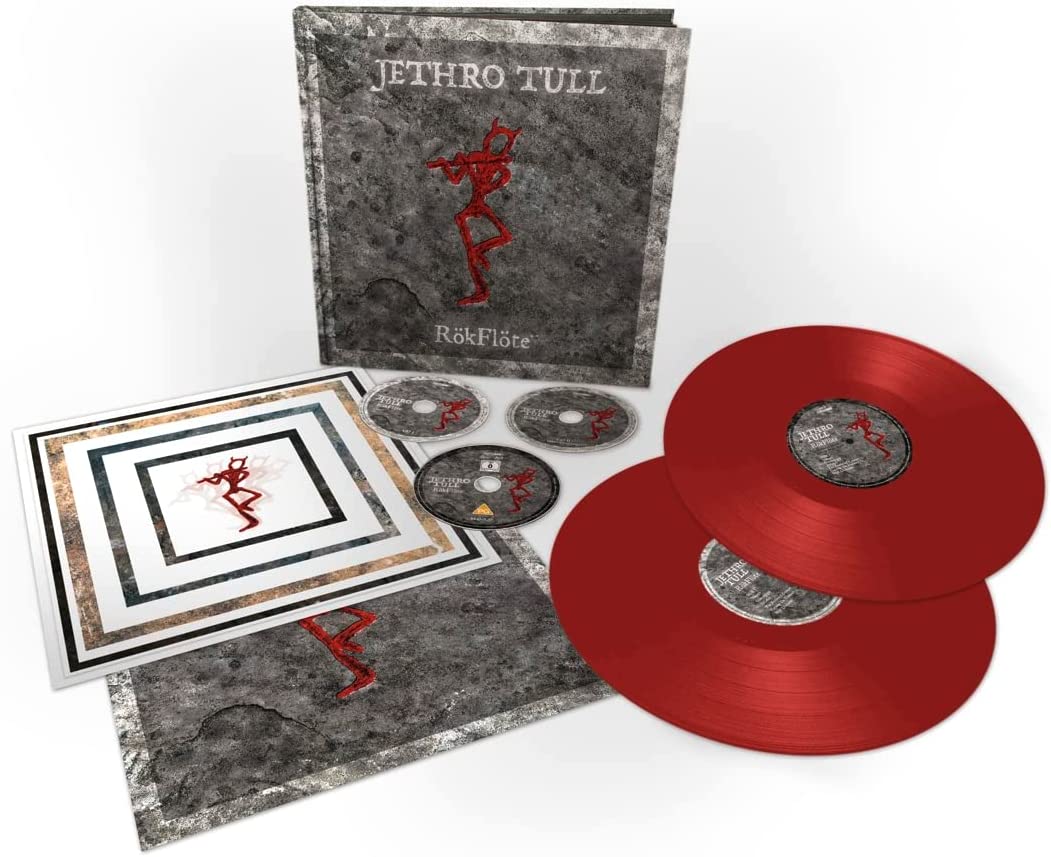 Jethro Tull’s “Rokflote” vinyl edition with box set, CDs, and artwork.