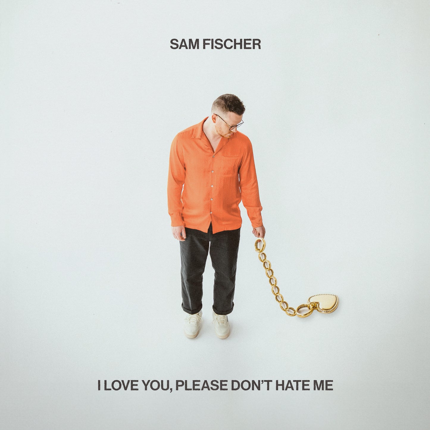 Album cover for Sam Fischer’s “I Love You, Please Don’t Hate Me.”
