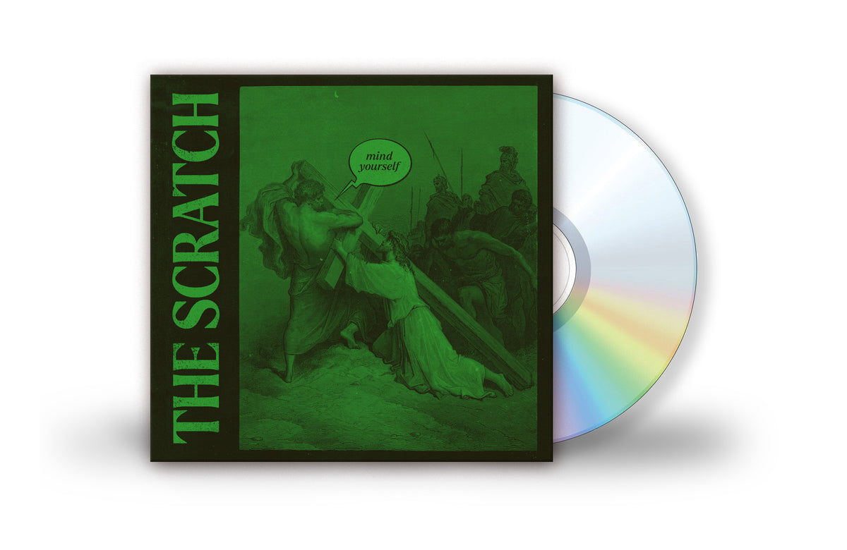 Green CD case with classical artwork depicting a religious scene.