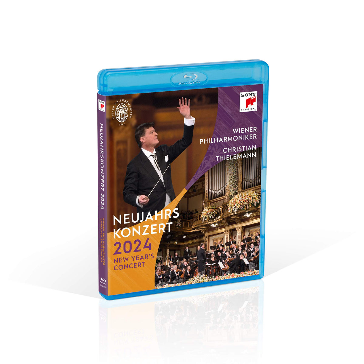 Blu-ray case for the Vienna Philharmonic New Year’s Concert 2024.