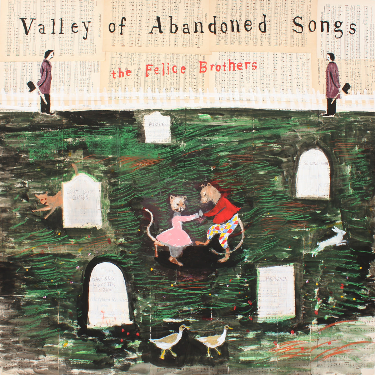 CD cover: painted cemetery scene with figures and animals.