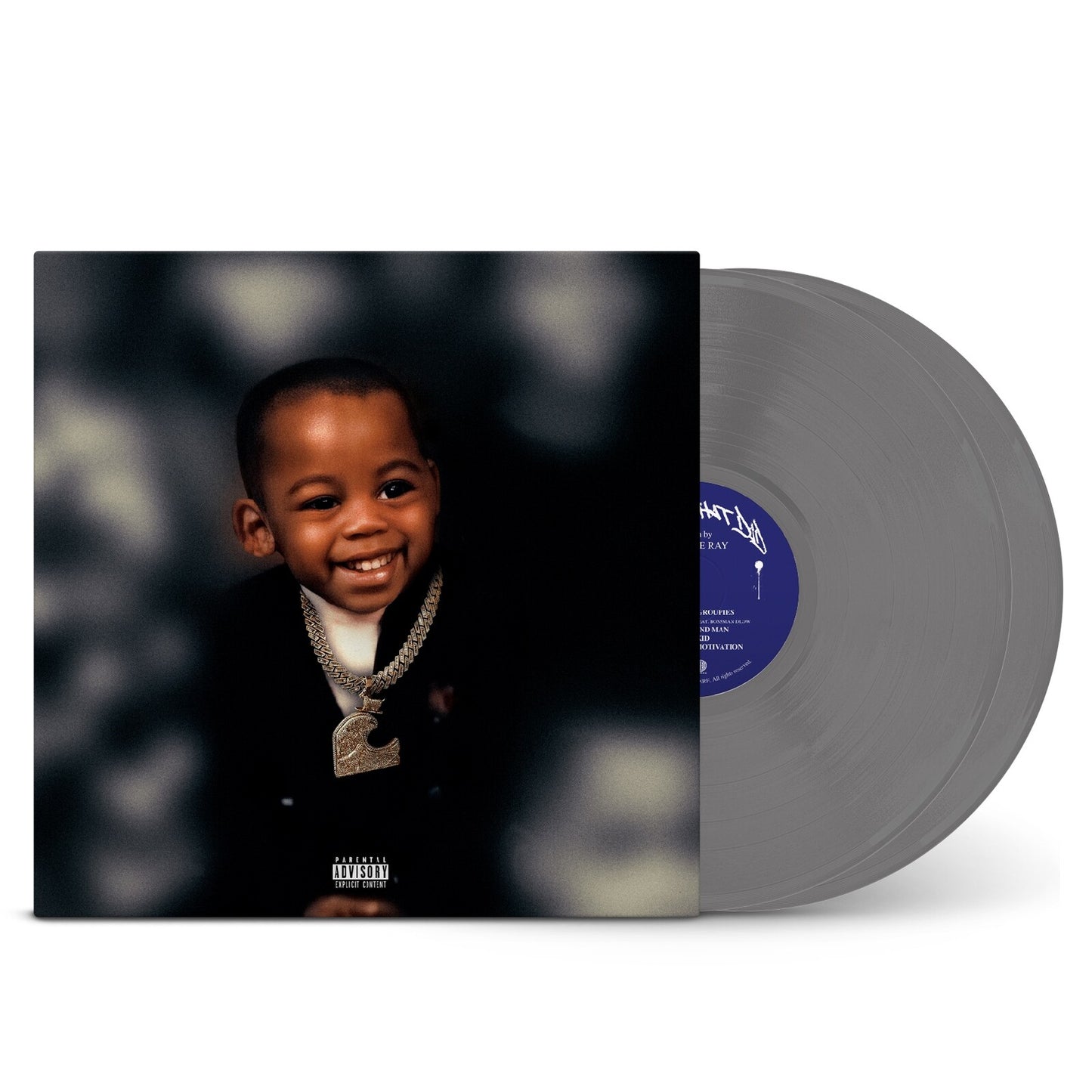 Vinyl record featuring a portrait of Babyface Ray, smiling and wearing jewelry.