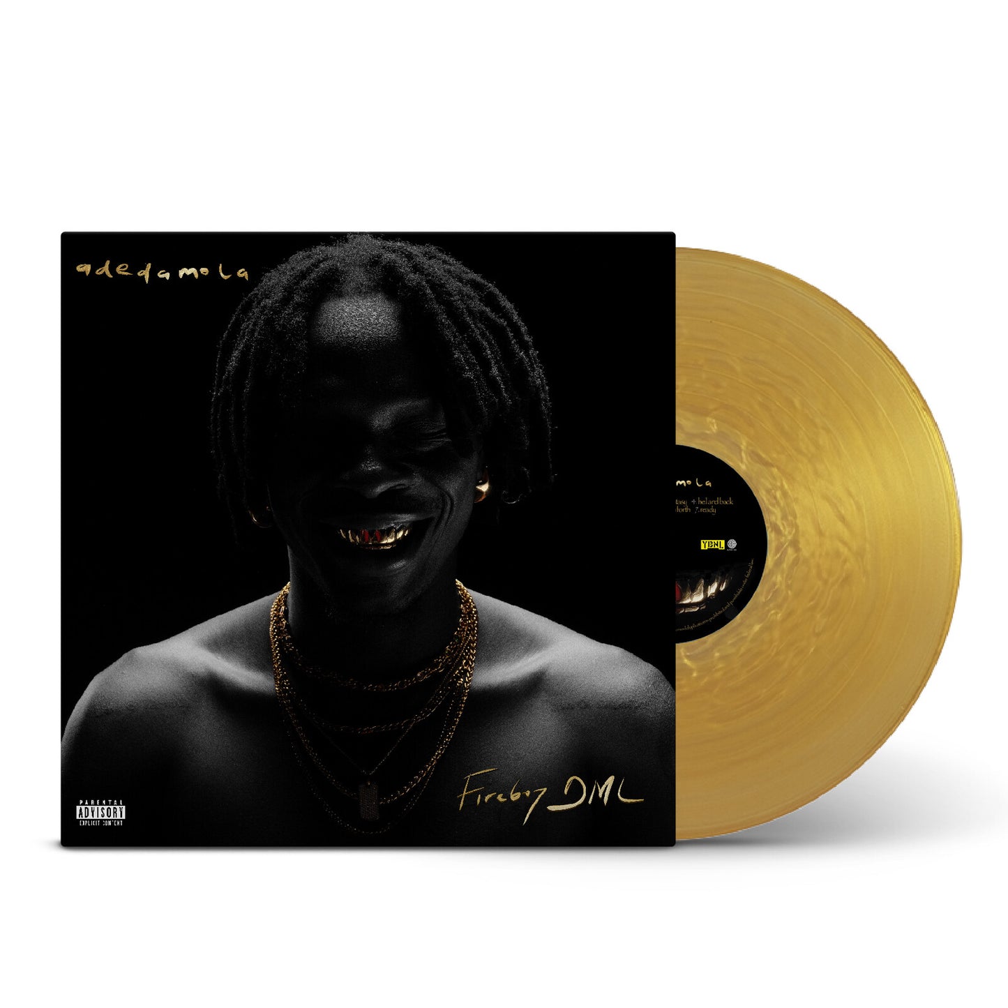 Vinyl record of Fireboy DML’s “Adedamola” album with portrait cover art.