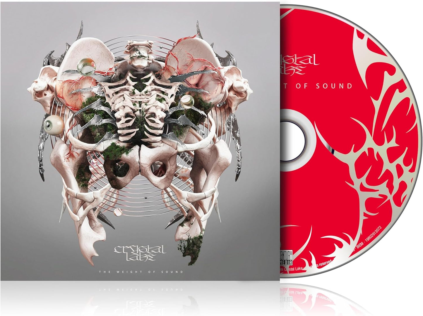 CD cover for Crystal Lake’s “The Weight of Sound,” featuring skeletal imagery.