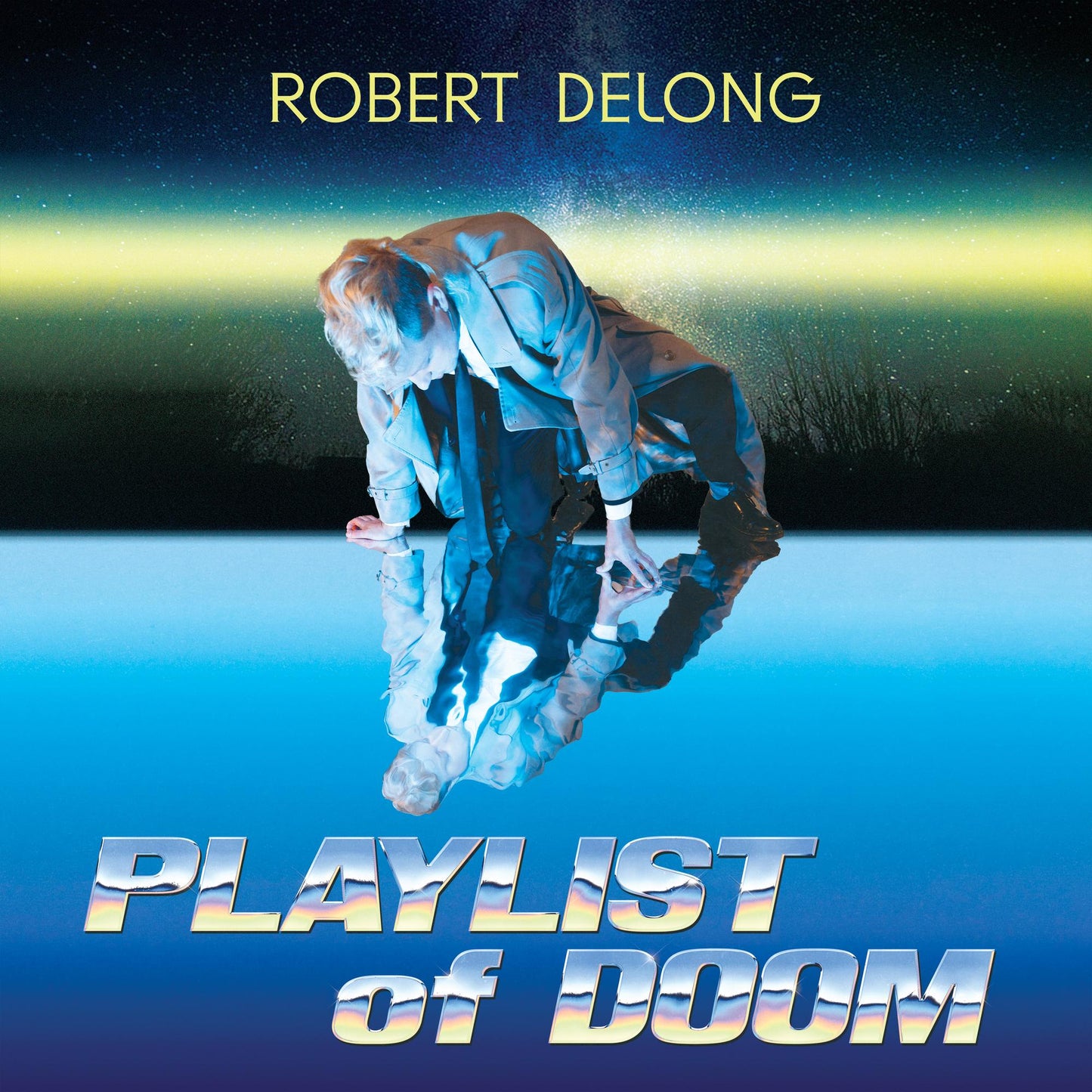 CD cover for Robert Delong’s “Playlist Of Doom” featuring a distorted figure.