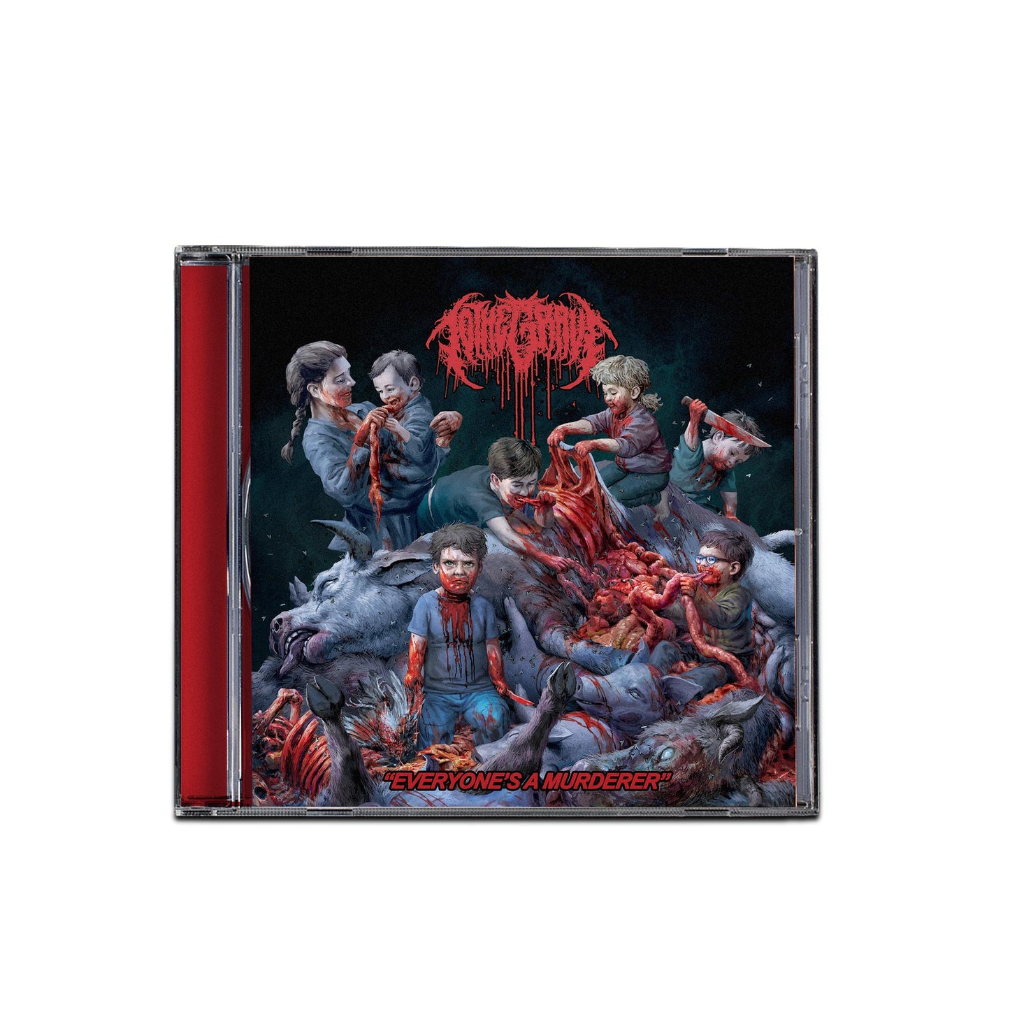 CD case for “To The Grave - Everyones A Murderer” with violent imagery.