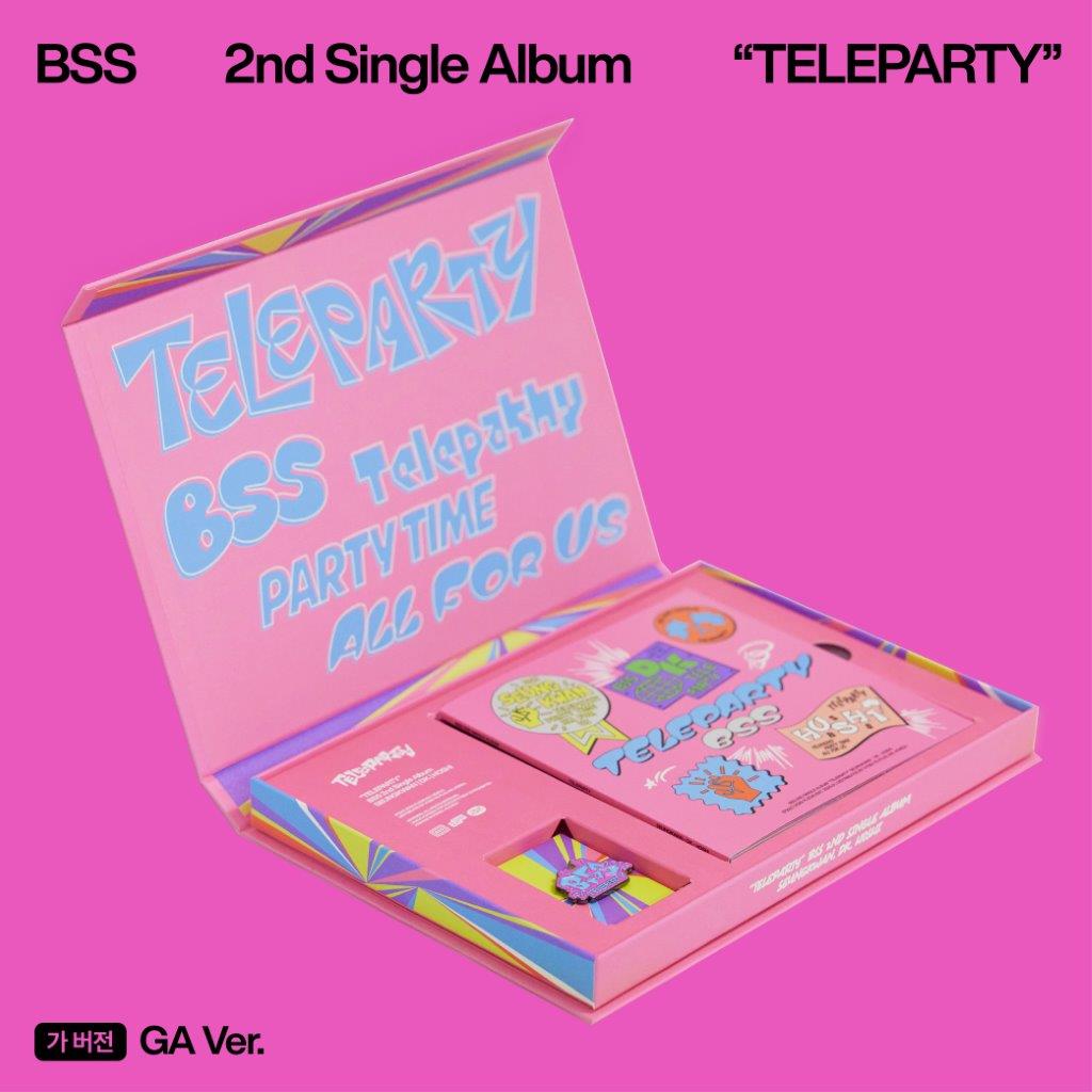 BSS “Teleparty” CD album cover with colorful, angled design and text.