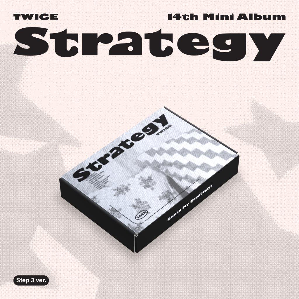 TWICE “Strategy” album, Step 3 version, with textured box design.