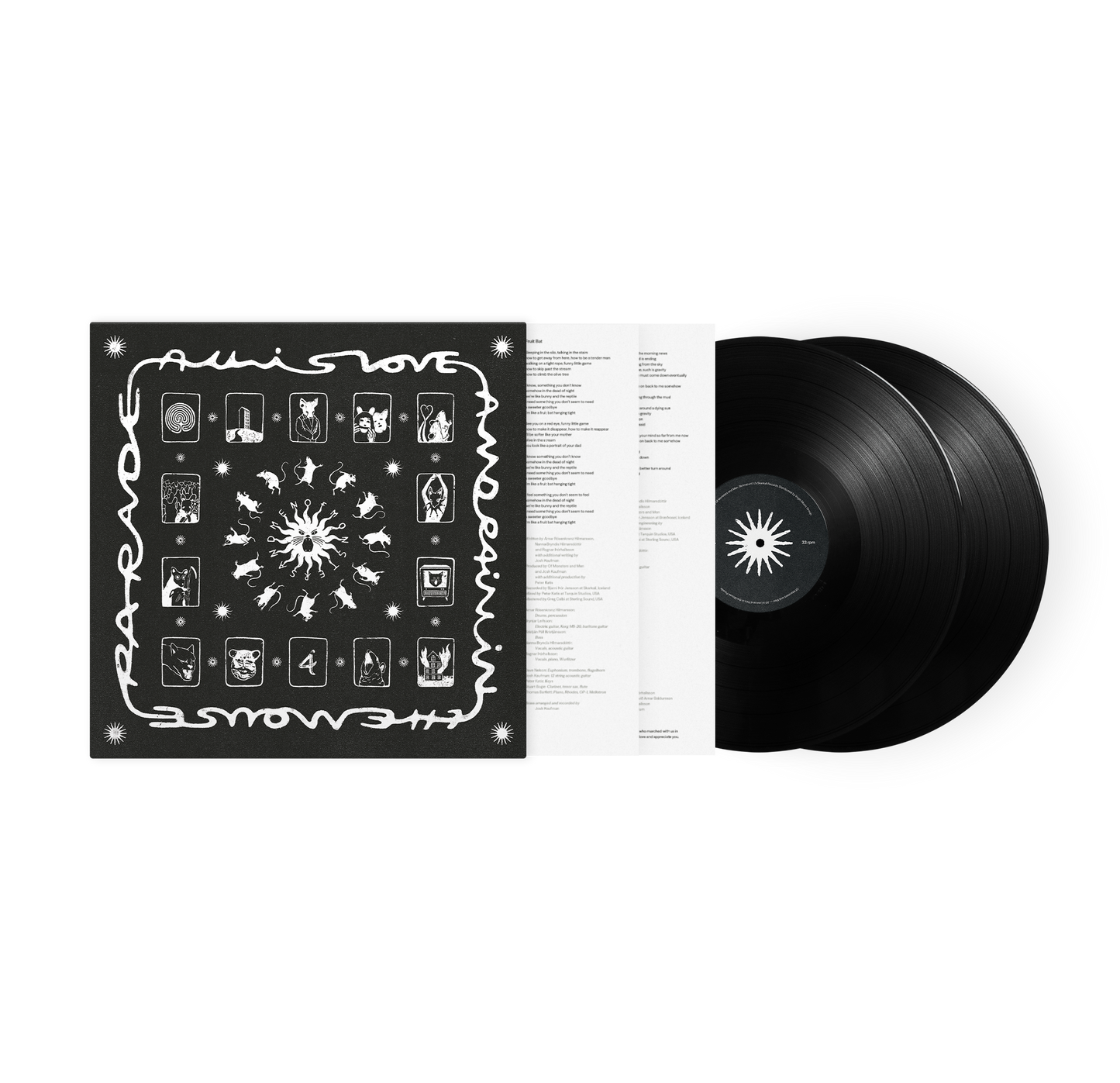 Of Monsters and Men vinyl record with tarot card-inspired cover art.