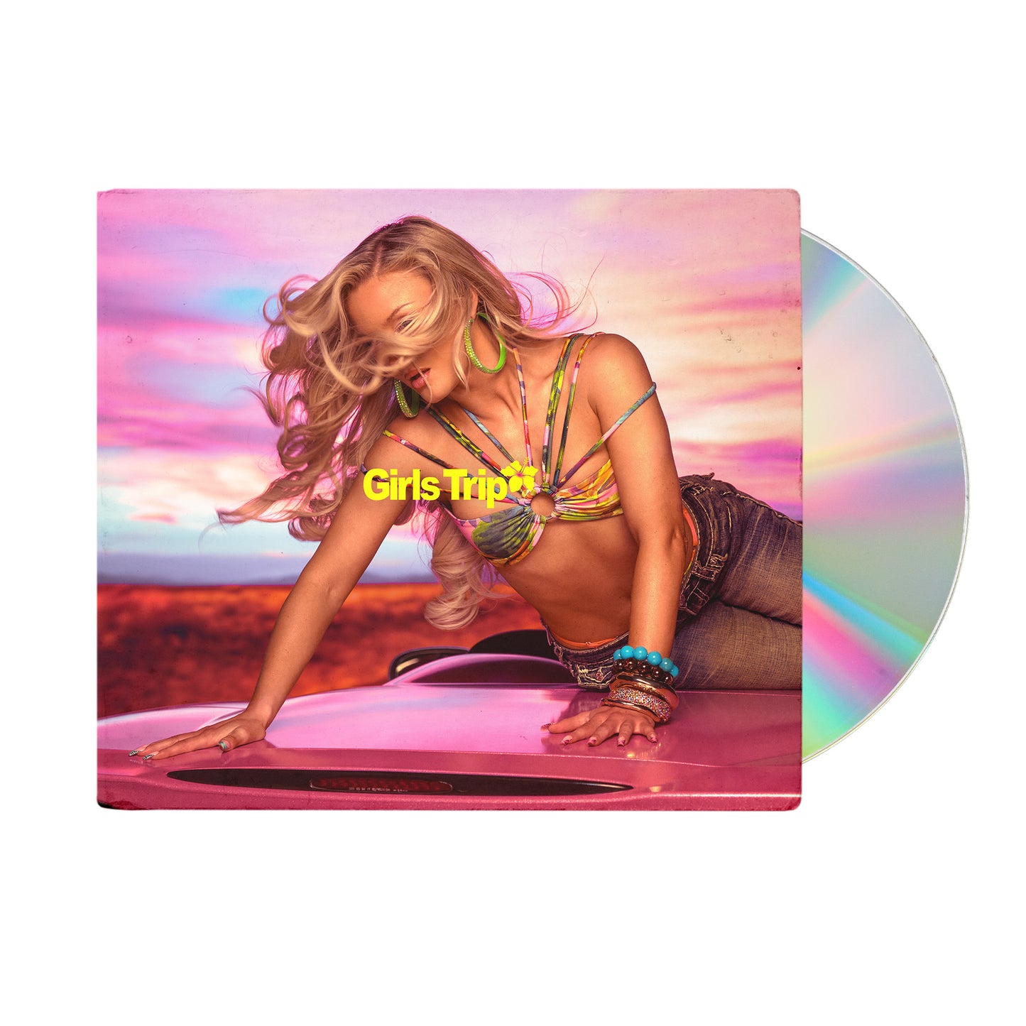Zara Larsson album cover featuring a woman in a convertible car.