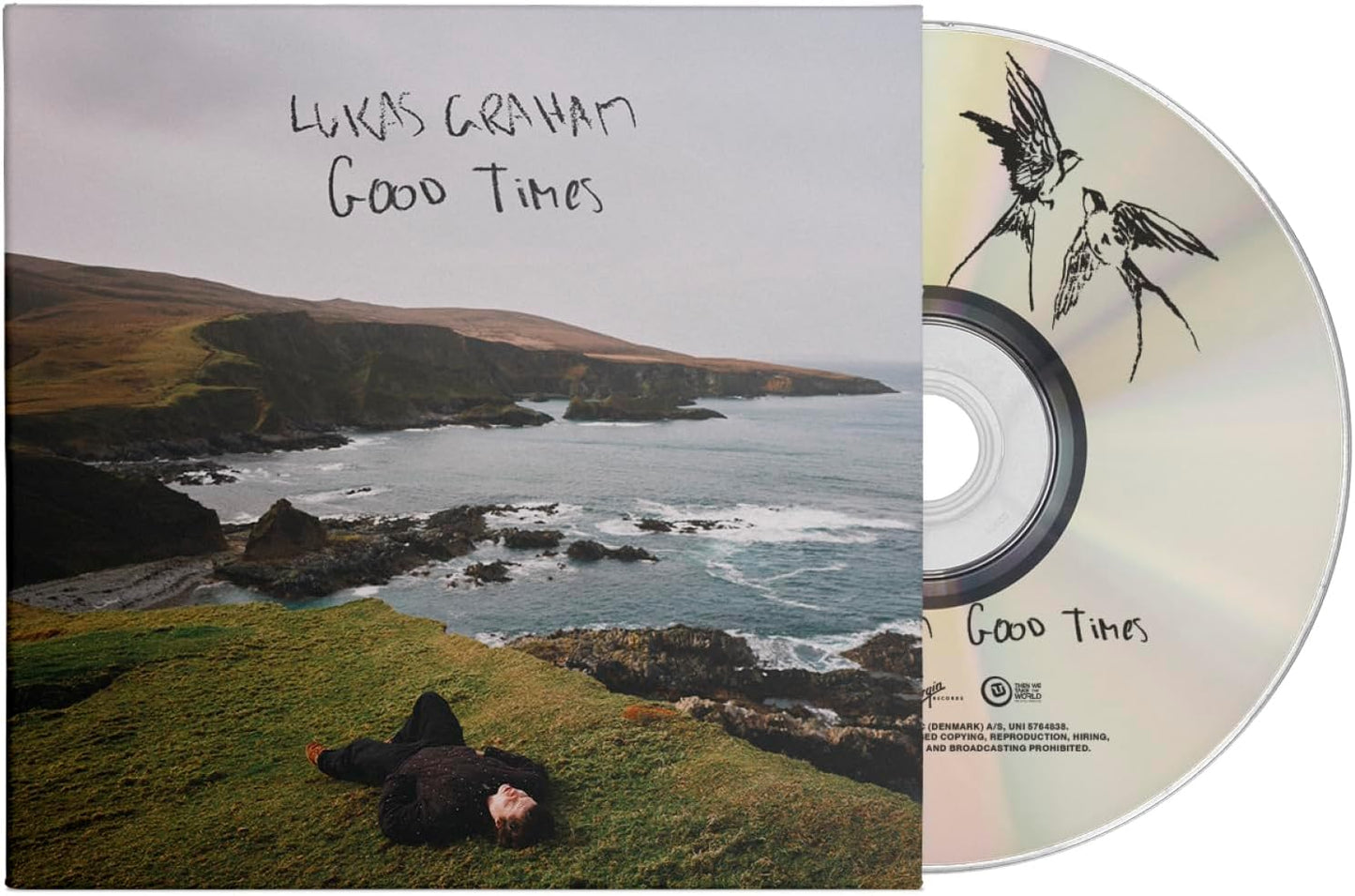 Lukas Graham "Good Times" CD with coastal scene and bird illustration.