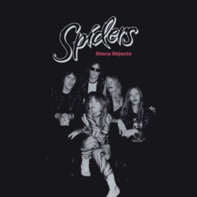 Black and white album cover featuring a band called Spiders.