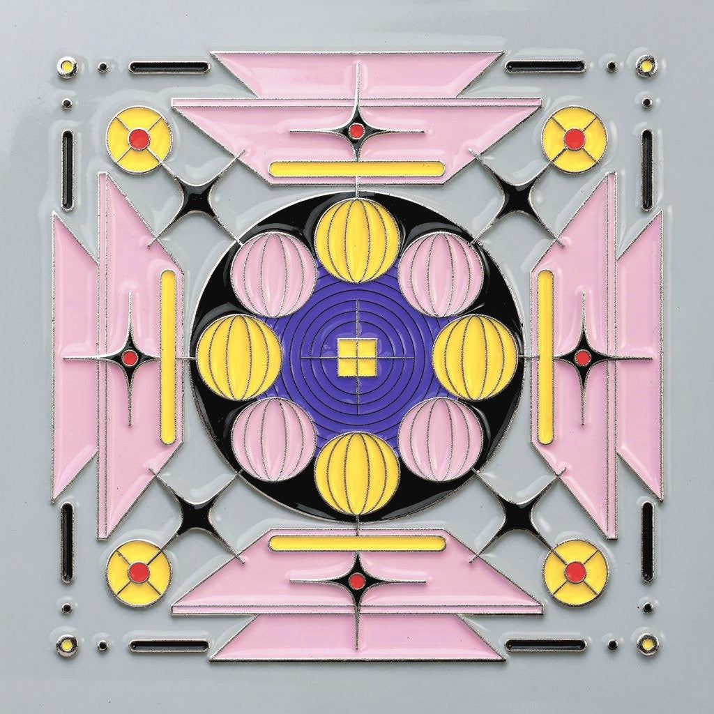 CD cover for Mike Dās āThank Youā with abstract pink, yellow, and purple design.