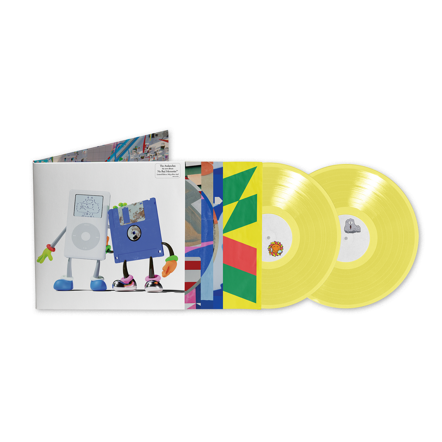 Yellow vinyl LP of Avalanches’ “No Bad Memories” with album artwork.