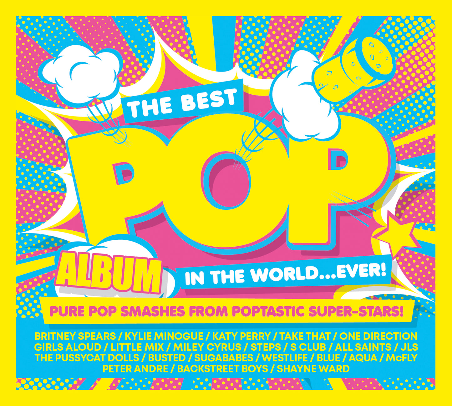 CD cover for "Best Pop Album ITW¿Ever!," colorful with cartoon hands.