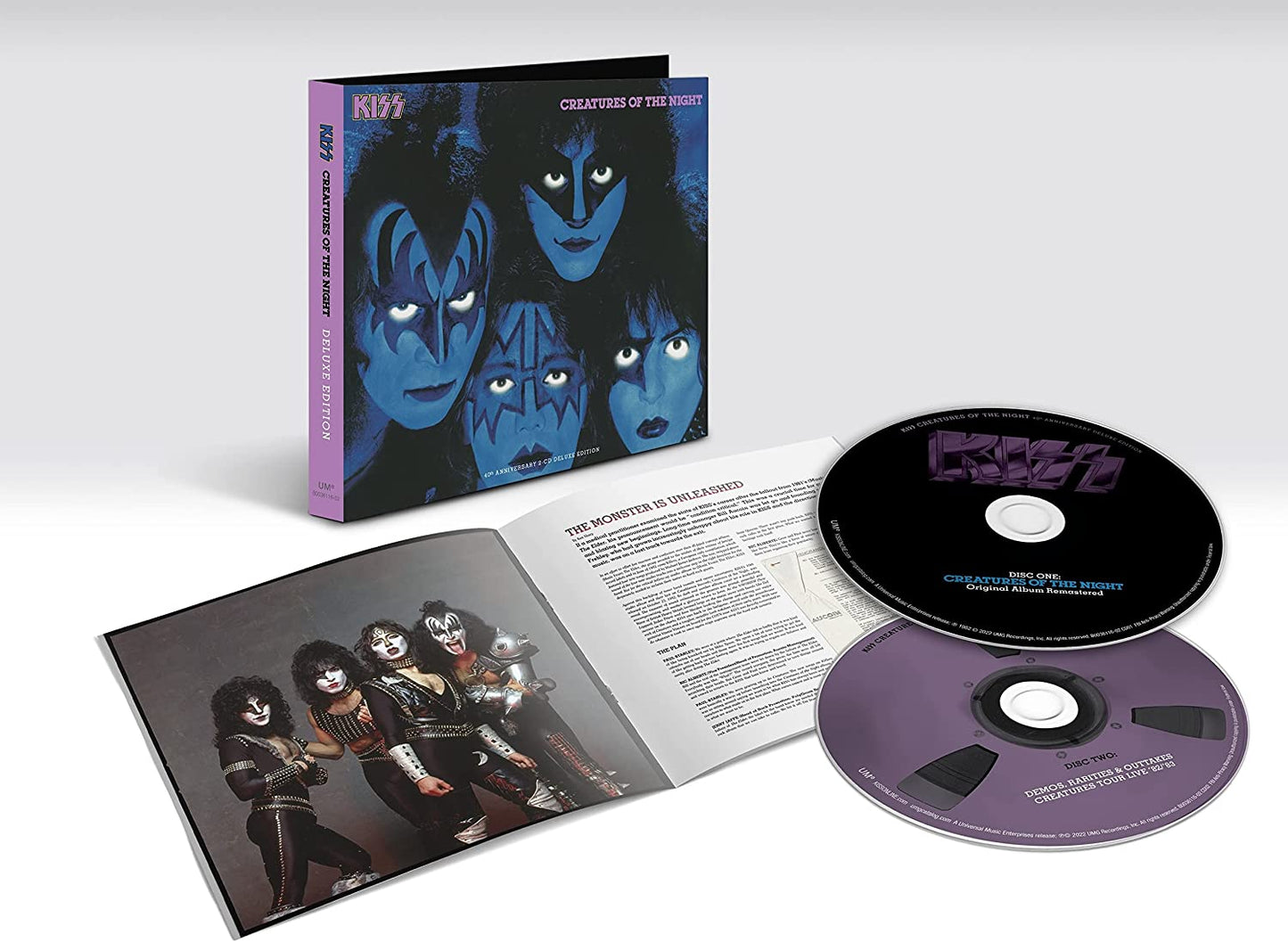 Kiss “Creatures of the Night” 40th Anniversary Edition CD packaging.