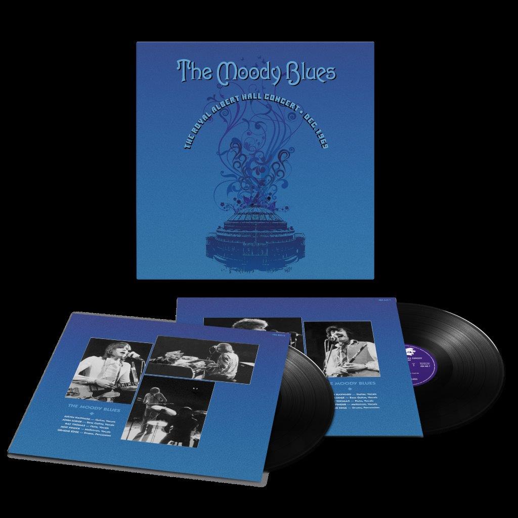 The Moody Blues vinyl record with album cover and inner sleeves.