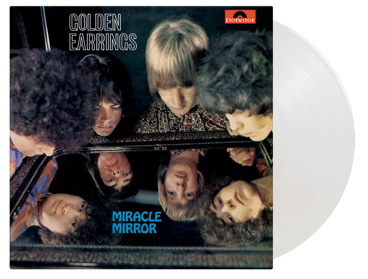 Golden Earrings album cover, "Miracle Mirror", featuring a band reflected in a mirror.