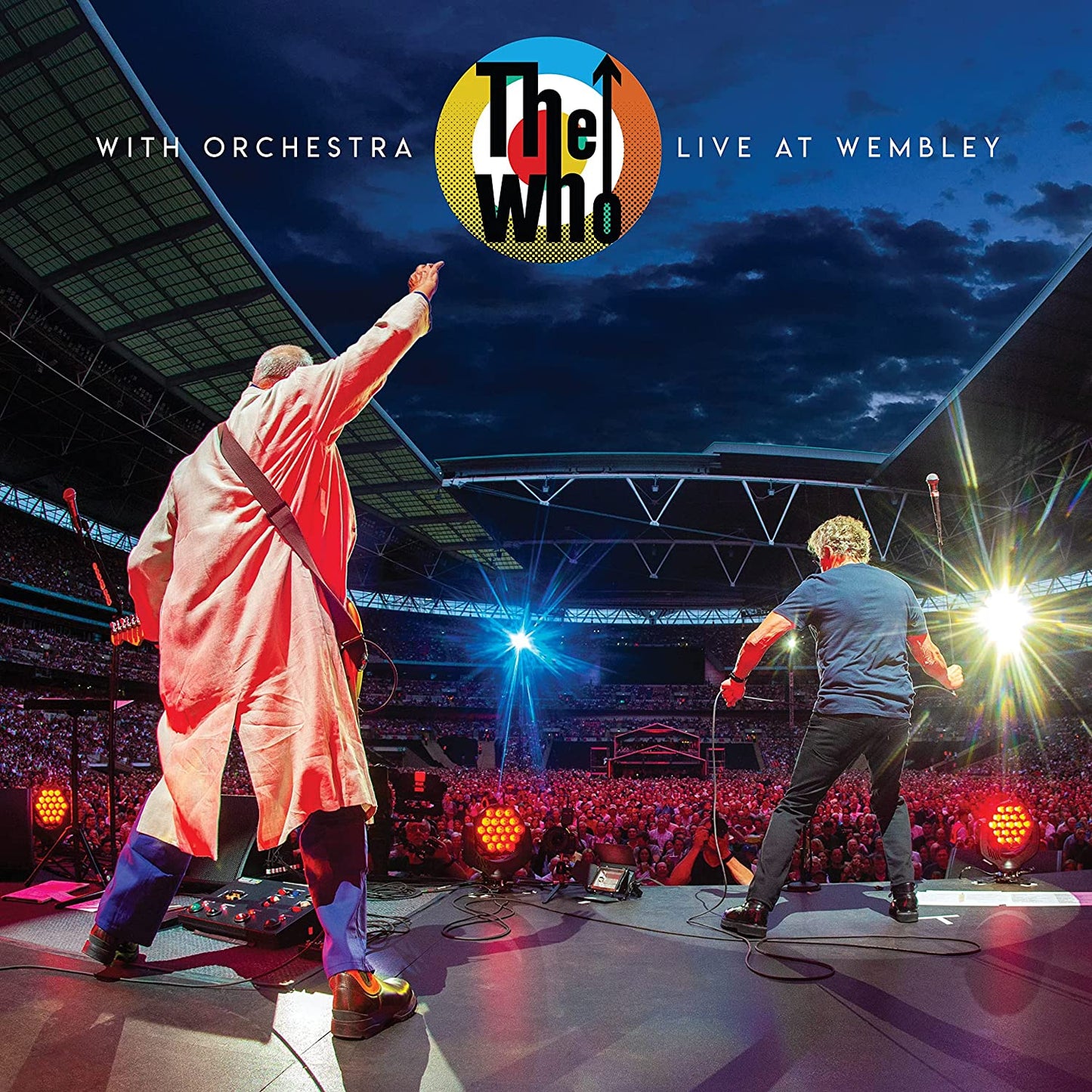 The Who performing live at Wembley with an orchestra, album cover.