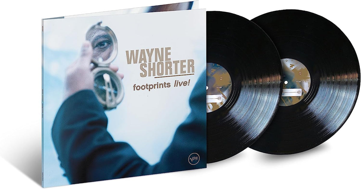 Wayne Shorter “Footprints Live!” 2LP vinyl record with album cover.