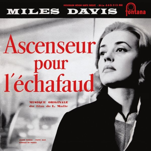 Miles Davis album cover: black and white portrait of a woman.