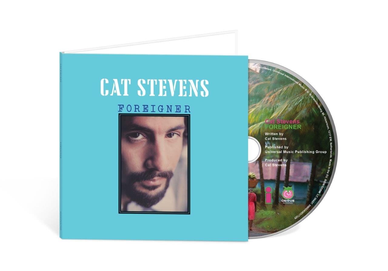 CD case for Yusuf / Cat Stevens’ “Foreigner” album with portrait.
