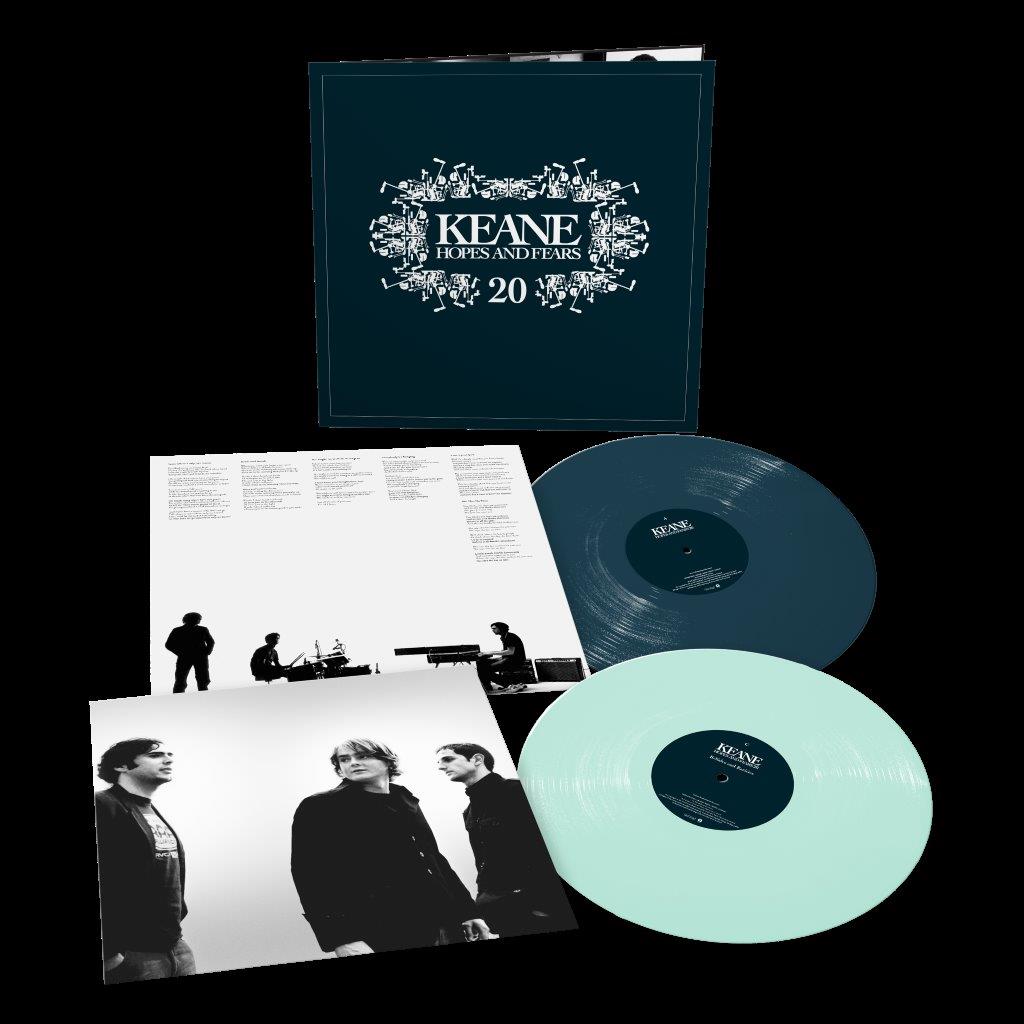 Keane “Hopes and Fears” 20th Anniversary vinyl record and insert.