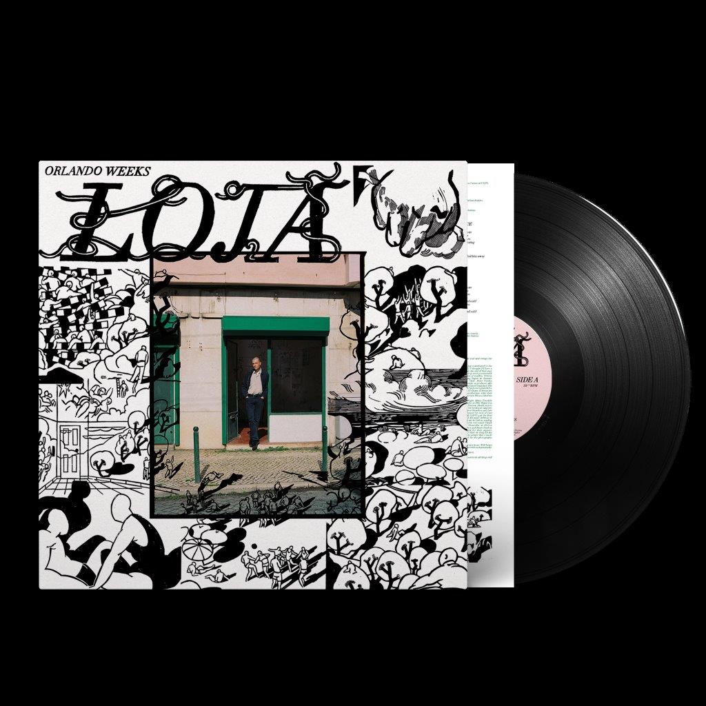 Orlando Weeks' "Loja" vinyl record with illustrated cover and black disc.