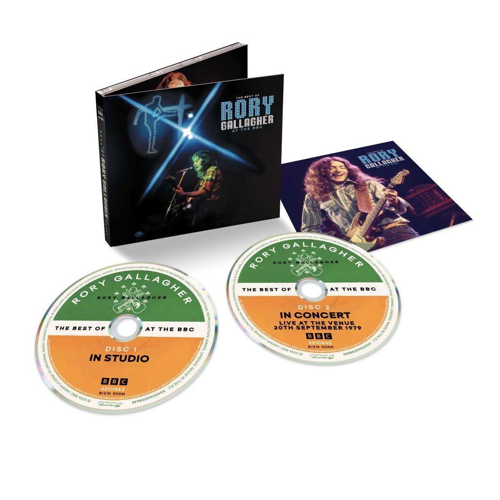 Rory Gallagher The BBC Collection CD set with two discs and illustrated gatefold cover.